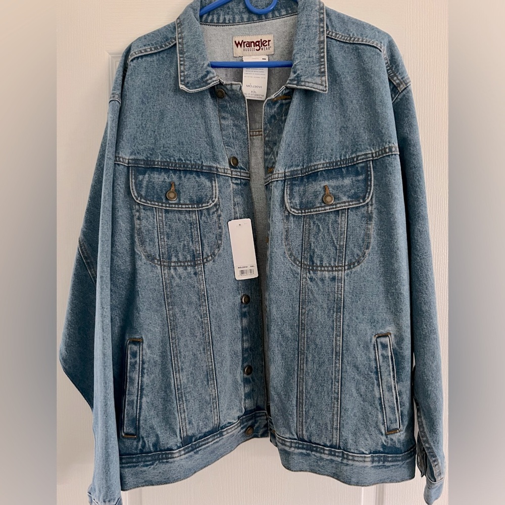 Wrangler Denim Jacket, Rugged Wear, Sz XXL, NWT